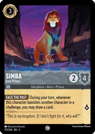 (173/204) Simba - Lost Prince - Shimmering Skies Normal