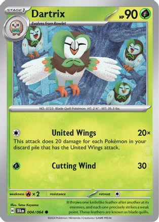 Dartrix (4/064) - SV Shrouded Fable Reverse Holofoil - Common