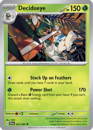 Decidueye 5 - SV Shrouded Fable Reverse Holofoil