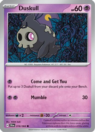 Duskull 18 - SV Shrouded Fable Reverse Holofoil