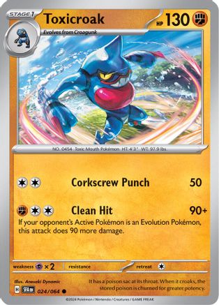 Toxicroak (24/064) - SV Shrouded Fable Reverse Holofoil - Common