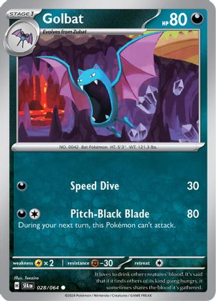 Golbat (28/064) - SV Shrouded Fable Reverse Holofoil - Common
