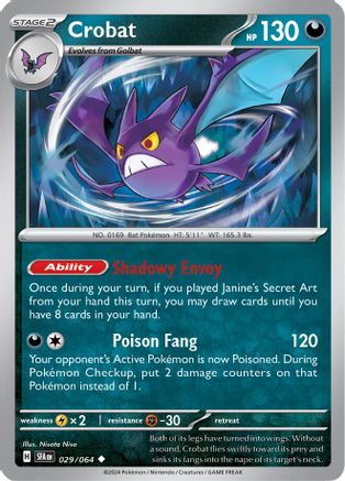 Crobat 29 - SV Shrouded Fable Reverse Holofoil