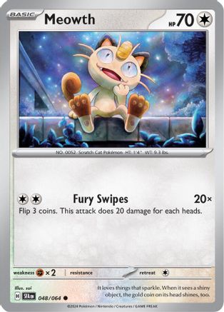 Meowth (48/064) - SV Shrouded Fable Reverse Holofoil - Common