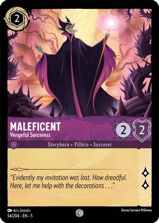 (054/204)  Maleficent - Vengeful Sorceress - Shimmering Skies  Cold Foil