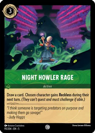 Night Howler Rage (95/204) - Shimmering Skies Cold Foil