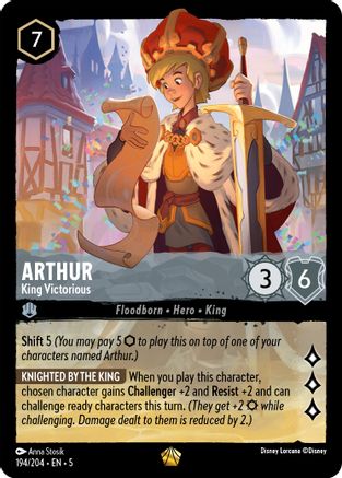 (194/204)  Arthur - King Victorious - Shimmering Skies  Normal
