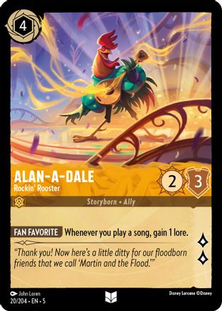 (020/204)  Alan-A-Dale - Rockin' Rooster - Shimmering Skies  Normal