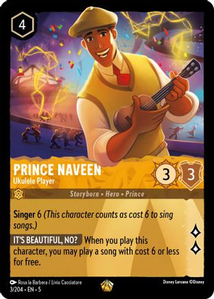 Prince Naveen - Ukulele Player (3/204) - Shimmering Skies Cold Foil