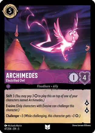(047/204)  Archimedes - Electrified Owl - Shimmering Skies  Cold Foil