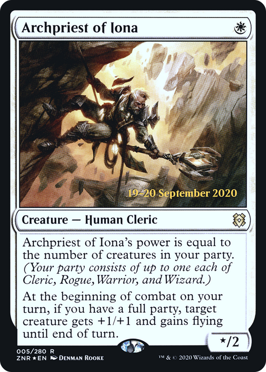 Archpriest of Iona (PRE-05S) - Zendikar Rising Promos (Prerelease) Foil