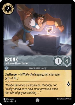 (178/204)  Kronk - Unlicensed Investigator - Shimmering Skies  Cold Foil