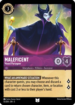 (051/204)  Maleficent - Vexed Partygoer - Shimmering Skies  Normal