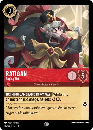 (113/204)  Ratigan - Raging Rat - Shimmering Skies  Cold Foil