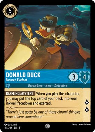 (155/204)  Donald Duck - Focused Flatfoot - Shimmering Skies  Cold Foil