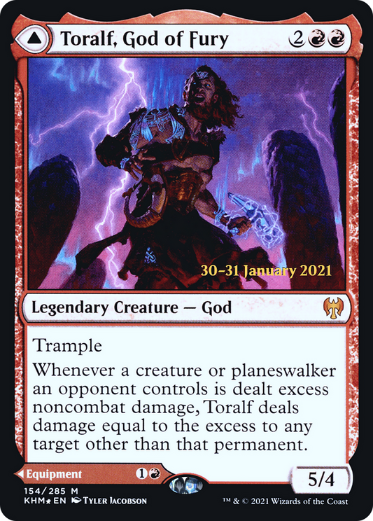 Toralf, God of Fury // Toralf's Hammer (PKHM-154S) - Kaldheim Promos Foil