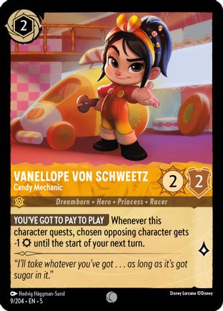 (009/204)  Vanellope von Schweetz - Candy Mechanic - Shimmering Skies  Cold Foil