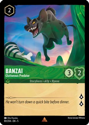 (080/204)  Banzai - Gluttonous Predator - Shimmering Skies  Normal