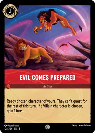 Evil Comes Prepared (128/204) - Shimmering Skies Cold Foil