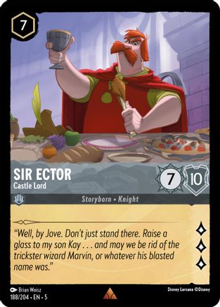(188/204)  Sir Ector - Castle Lord - Shimmering Skies  Cold Foil