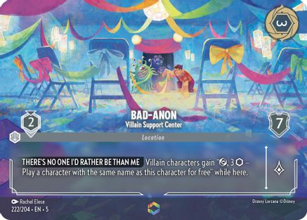 (222/204)  Bad-Anon - Villain Support Center (Enchanted) - Shimmering Skies  Holofoil