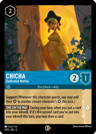 (005)  Chicha - Dedicated Mother - Disney Lorcana Promo Cards  Cold Foil