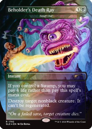 Beholder's Death Ray - Snuff Out (Rainbow Foil) (SLD-1792) - Secret Lair Drop Series Foil