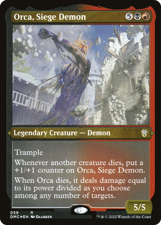 Orca, Siege Demon (DMC-059) - Dominaria United Commander Etched Foil