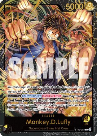 (ST13-003) Monkey.D.Luffy (Premium Card Collection -Leader Collection-) - One Piece Promotion Cards Foil