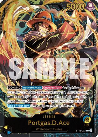 (ST13-002) Portgas.D.Ace (Premium Card Collection -Leader Collection-) - One Piece Promotion Cards Foil
