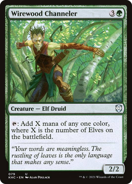 Wirewood Channeler (KHC-079) - Kaldheim Commander