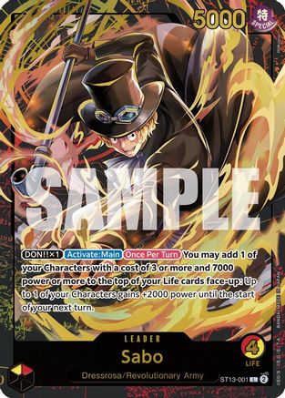 Sabo (Premium Card Collection -Leader Collection-) (ST13-001) - One Piece Promotion Cards Foil