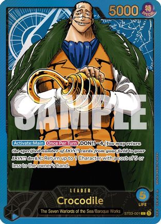 Crocodile (Premium Card Collection -Leader Collection-) (ST03-001) - One Piece Promotion Cards Foil