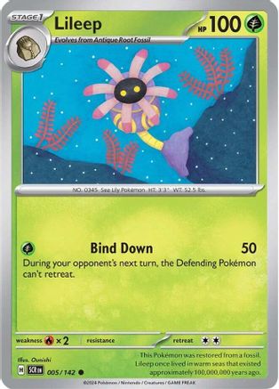 Lileep (5/142) - SV07 Stellar Crown Reverse Holofoil - Common