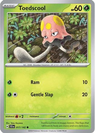 Toedscool (17/142) - SV07 Stellar Crown Reverse Holofoil - Common