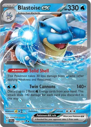 Blastoise ex (30/142) - SV07 Stellar Crown Holofoil - Double Rare
