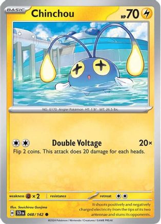 Chinchou (48/142) - SV07 Stellar Crown Reverse Holofoil - Common