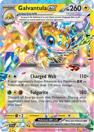 Galvantula ex (51/142) - SV07 Stellar Crown Holofoil - Double Rare