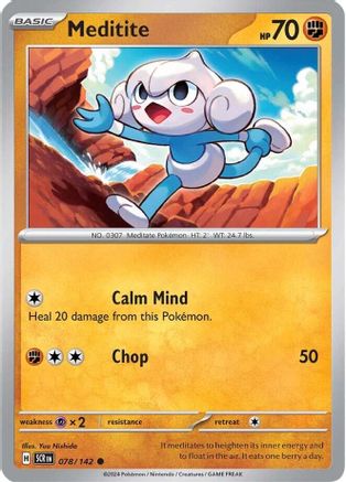 Meditite (78/142) - SV07 Stellar Crown Reverse Holofoil - Common