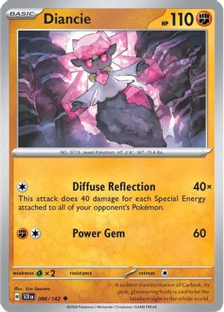 Diancie 086/142 - SV07 Stellar Crown Normal - Uncommon