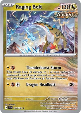 Raging Bolt 111 - SV07 Stellar Crown Reverse Holofoil