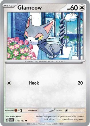 Glameow 116 - SV07 Stellar Crown Reverse Holofoil