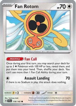 Fan Rotom 118 - SV07 Stellar Crown Reverse Holofoil