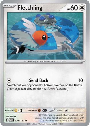 Fletchling (121/142) - SV07 Stellar Crown  - Common