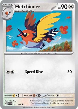 Fletchinder (122/142) - SV07 Stellar Crown  - Common