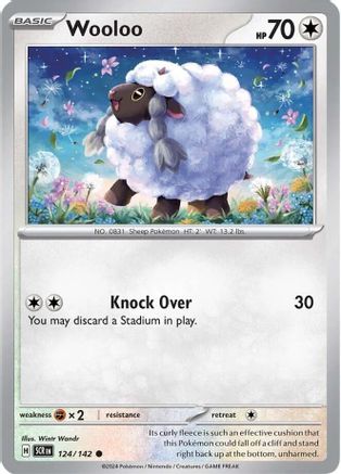 Wooloo 124 - SV07 Stellar Crown Reverse Holofoil