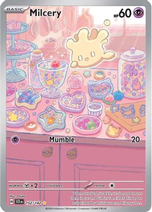 Milcery (152/142) - SV07 Stellar Crown Holofoil - Illustration Rare