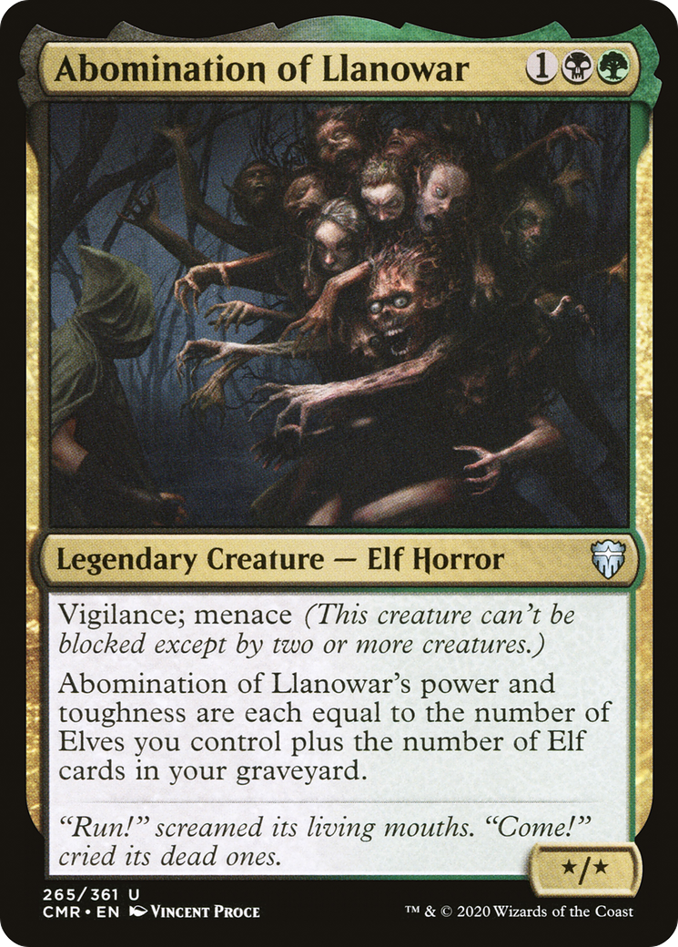 Abomination of Llanowar (CMR-265) - Commander Legends Foil