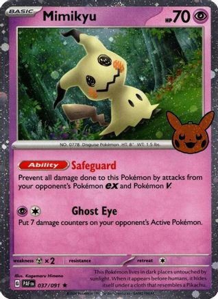 Mimikyu 037/091 - Trick or Trade BOOster Bundle 2024 Holofoil - Holo Rare