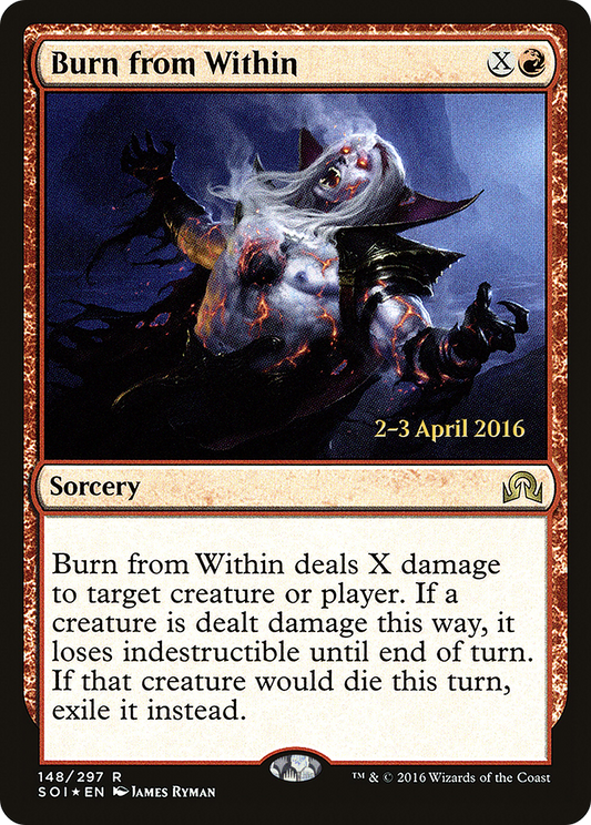 Burn from Within (PRE-148S) - Shadows over Innistrad Promos (Prerelease) Foil